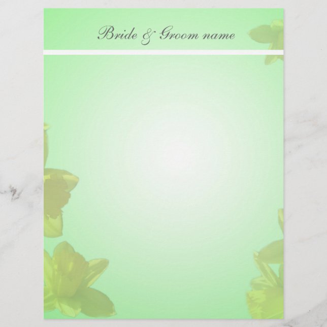 tulipas amarelas... anúncio de casamento, (Frente)