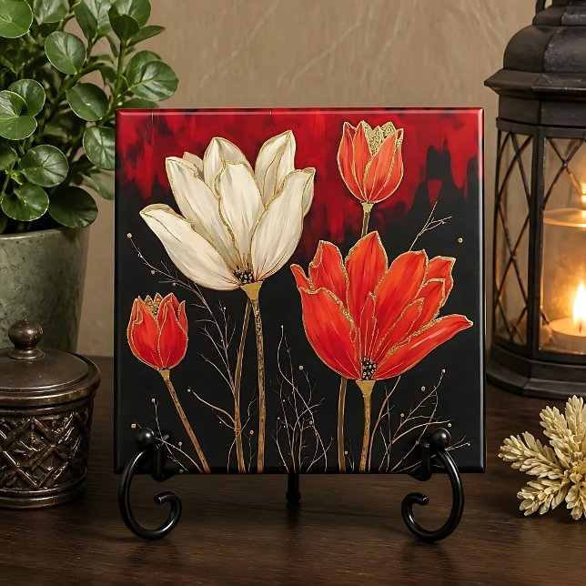 Tulipas Art Déco Ousadas (Criador carregado)