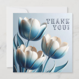 Tulipas Azuis e Brancas Elegantes