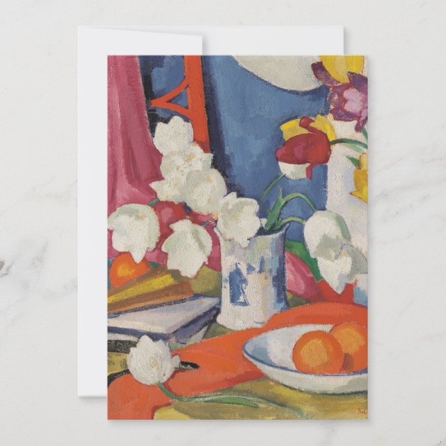 Tulipas brancas e vermelhas | Samuel John Peploe (Frente)