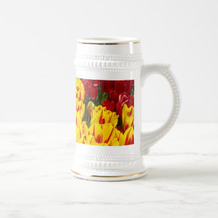 Tulipas Caneca de cerveja de Flor Amarelo Tulipas