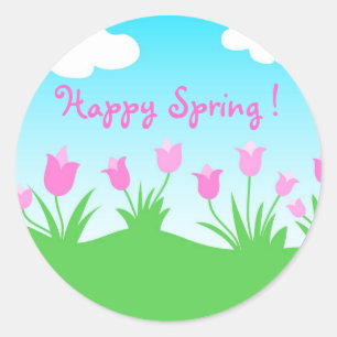 Tulipas cor-de-rosa - Adesivo