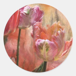 Tulipas - cores da etiqueta da arte do amor