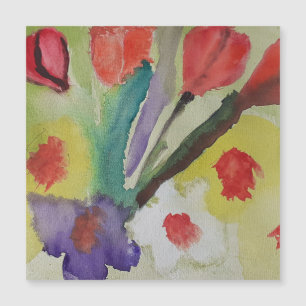 Tulipas de abstrato e Flores de Mola Magnética