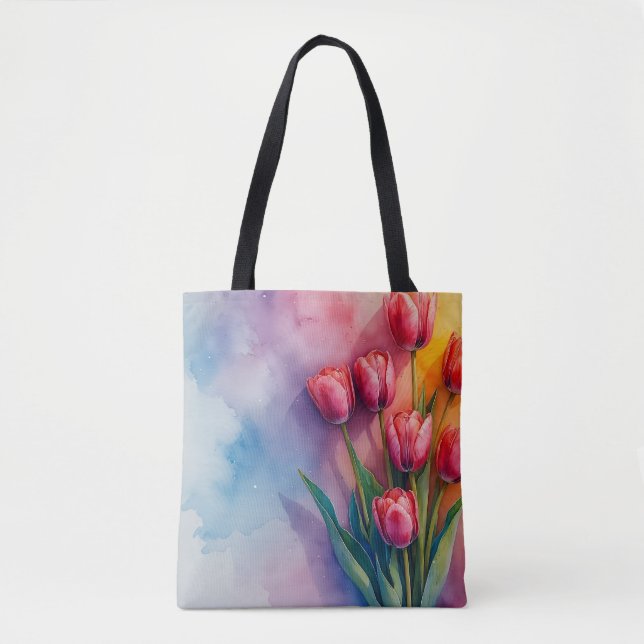 Tulipas de água alegres Bolsa (Frente)
