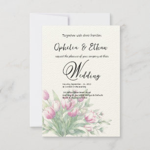 Tulipas De Aquarela, Convite De Casamento