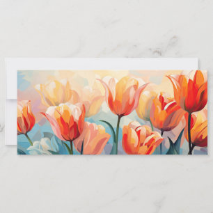 Tulipas de Aquarela de Texto Personalizado
