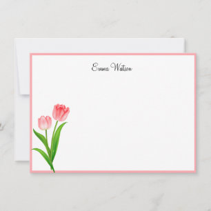 Tulipas de Cartão de Nota Personalizadas