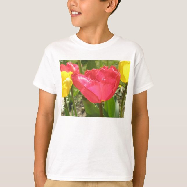 Tulipas de Fringas T Camisa (Frente)