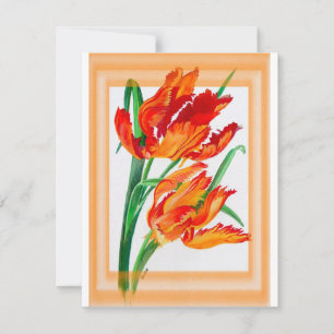 Tulipas de Papagaio Vermelho Brilhante