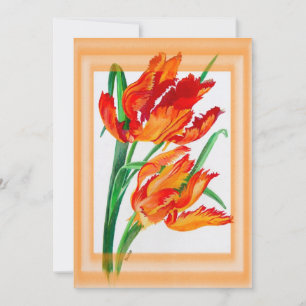 Tulipas de Papagaio Vermelho Brilhante