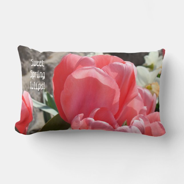 Tulipas Doces da Primavera! Almofadas lombares Tul (Frente)