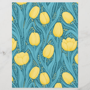 Tulipas em azul e amarelo