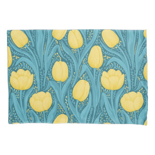 Tulipas em azul e amarelo