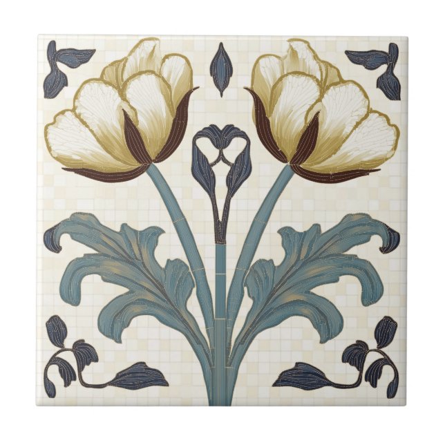 Tulipas em Estilo Art Nouveau (Frente)