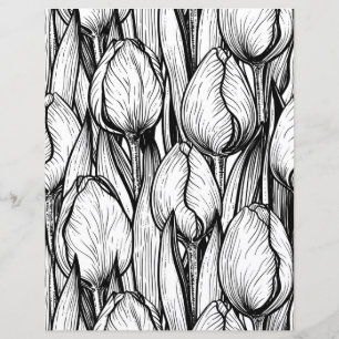 Tulipas em preto e branco