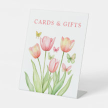 Tulipas Florais em Aquarela Pêssego