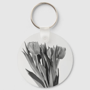 Tulipas no branco - chaveiro