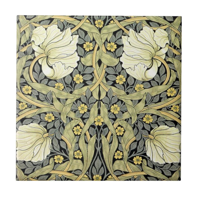 Tulipas Pimpernel Arte Botânica William Morris (Frente)