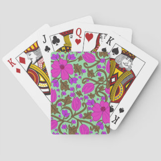 Tulipas Pink e Mint Stylin' em Cartas de Baralho