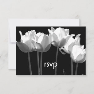 Tulipas, placas RSVP BAT MITZVAH B&W