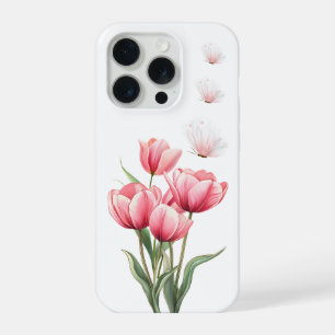 Tulipas Rosa Etéreas e Borboletas Floral