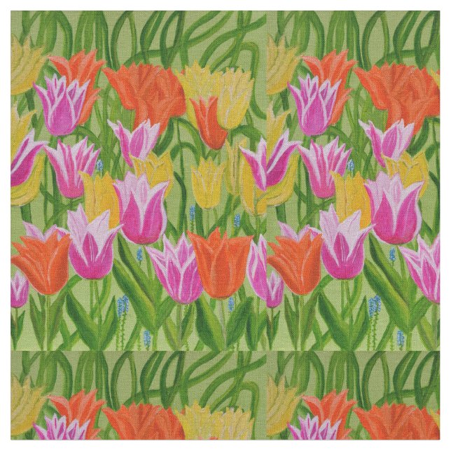 Tulipas tecido de algodão (Detalhe)