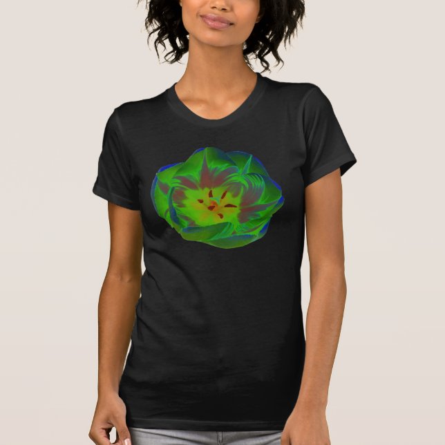 Tulipas Verdes Místicas T Camisa (Frente)