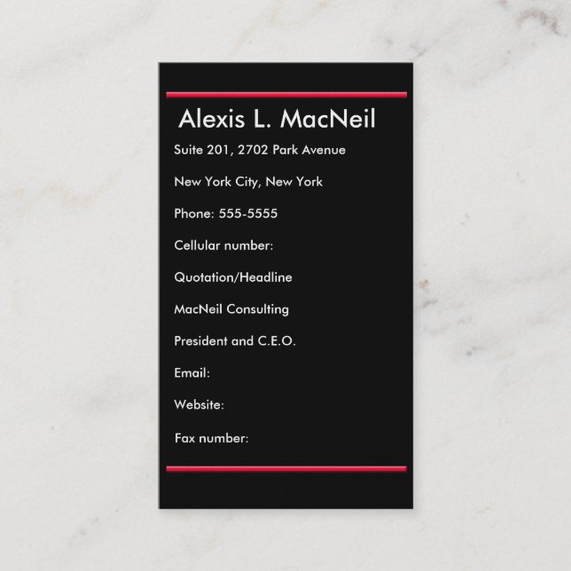 Tulipas Vermelhas Dramáticas cartão de visita (Frente)