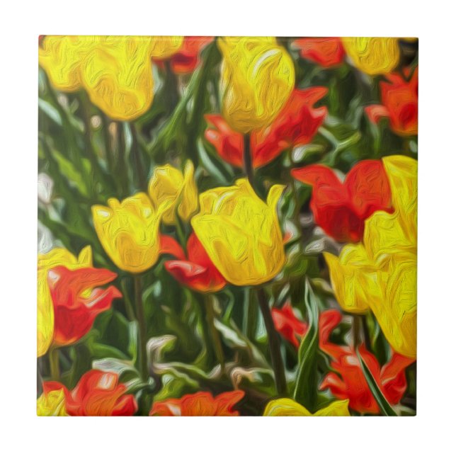 Tulipas Vermelhas e Amarelas (Frente)