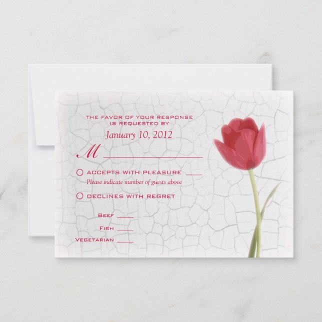 Tulipas Vermelhas no RSVP de Tinta de Prendedor co (Frente)
