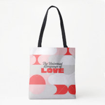 TULOL Vermelho Rosa Branco Tote