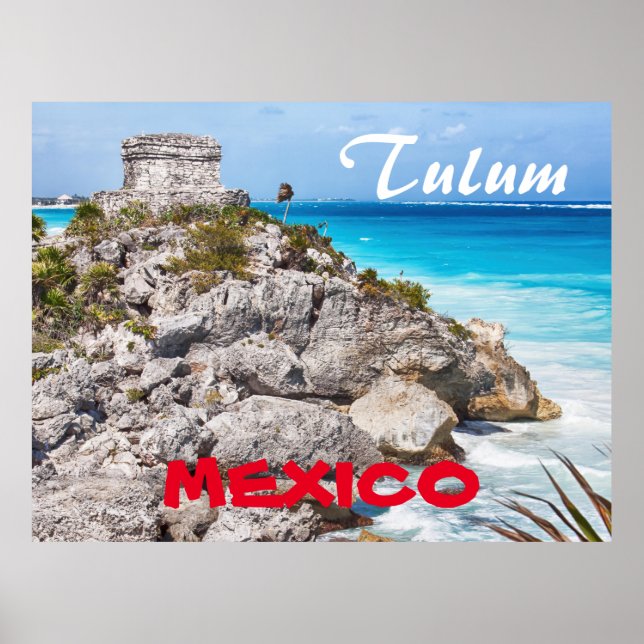 Tulum Maya Poster do México (Frente)