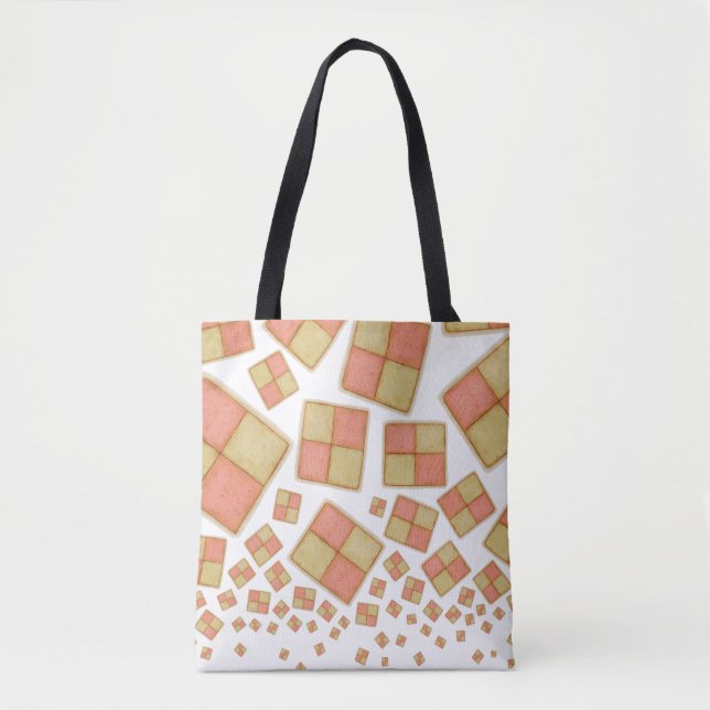 Tumbing Battenberg cake Tote Bag (Frente)