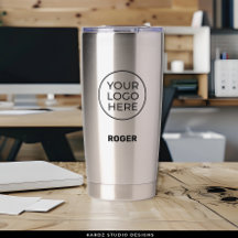 Tumbler de Aço Inox com Logo Simples Personalizado