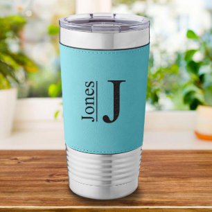 Tumbler de aço inoxidável do monograma moderno d