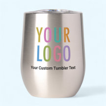Tumbler de vinho de aço inoxidável com logotipo pe