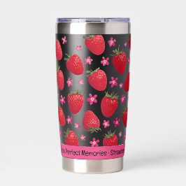Tumbler Floral de Morango Preto Berry Sweet