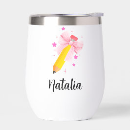 Tumbler personalizado do professor com nome - Wi p