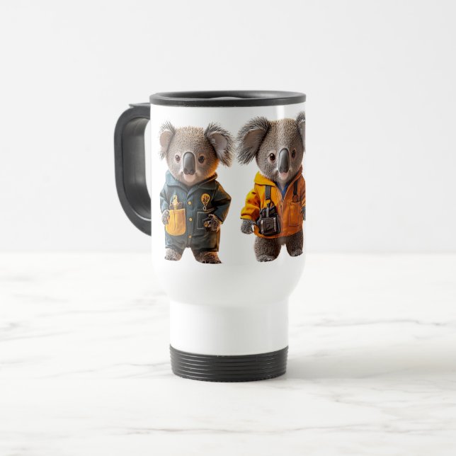 Tumbler térmico da caneca de viagem Koala (Frente Esquerda)
