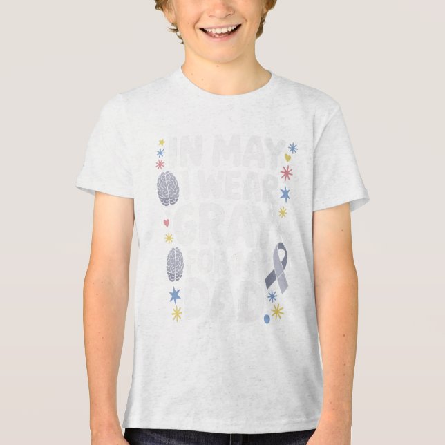 Tumor cerebral Sensibilização Mês Cinza Fita (Frente)