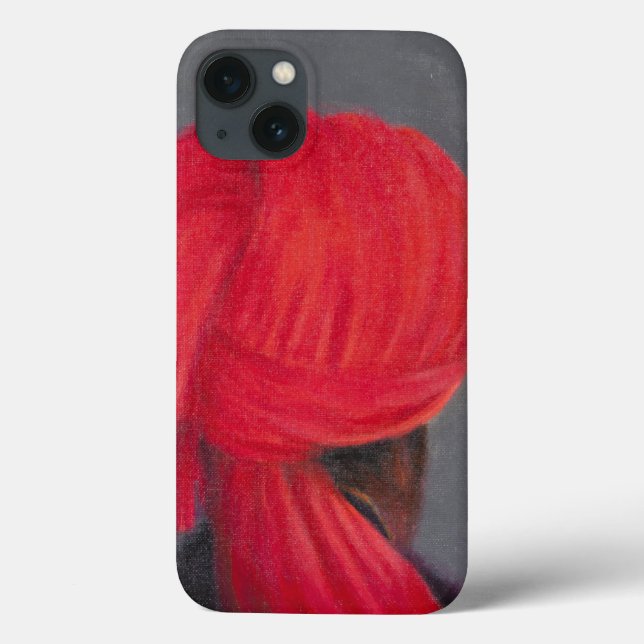 Turbante vermelho no cinza 2014 (Verso)