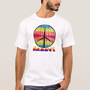 Turbina Groovy da paz - camisa dos homens