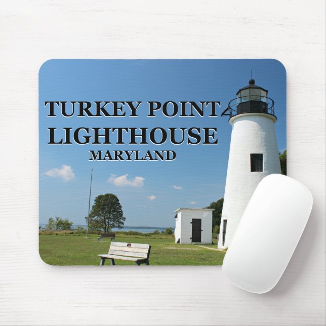 Turco Point Lighthouse, Maryland Mousepad (Com mouse)