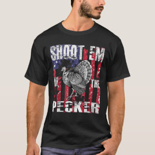 Turcos de homens caçando camisetas atirando em mim