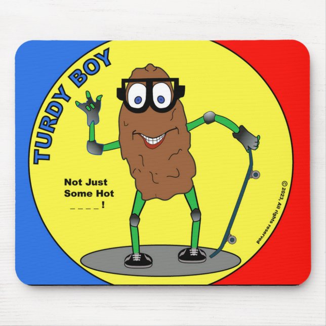 Turdy Boy Stand - Red and Blue Mousepad - Limpo (Frente)