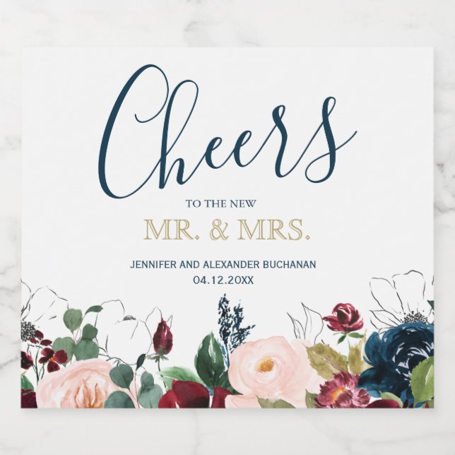 Turfa Romântica, Rosa, Azul e Preta (Rótulo Único)