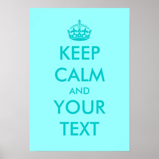 Turguoise mantem o texto customizável calmo dos pôster