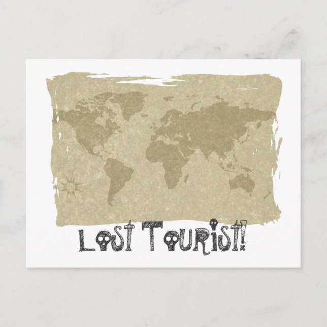 Turista perdido! cartão postal (Frente)