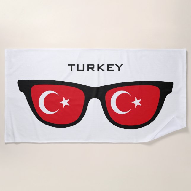 TURKEY Shades de texto personalizado toalha de pra (Frente)